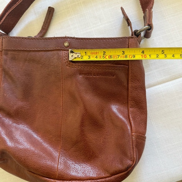 Spikes and Sparrow Brown Leather Crossbody Bag Leather Purse Adjustable Strap - Picture 7 of 8
